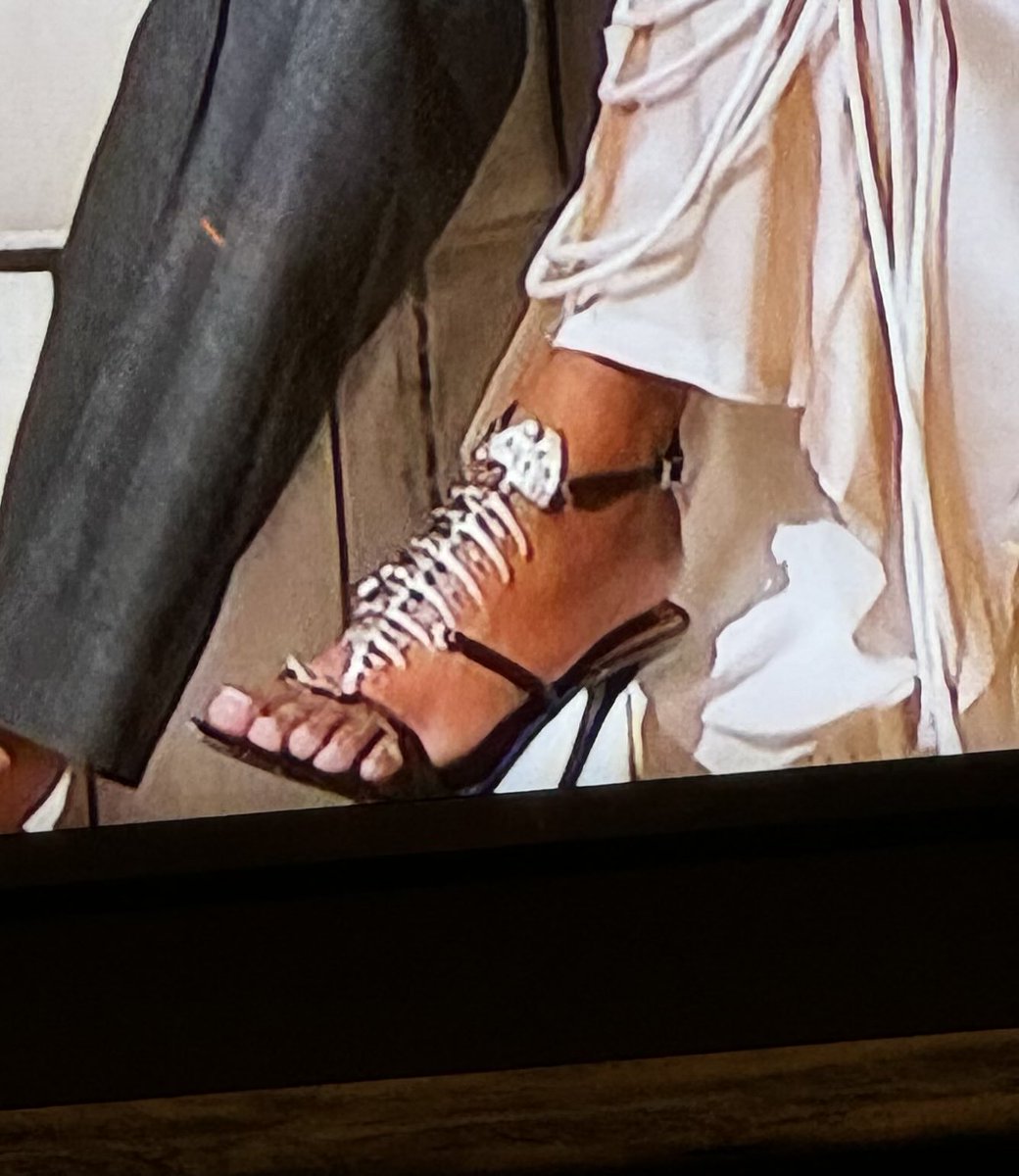 mitch_foxx's tweet photo. Ciara wearing the iconic Samantha Jones Giuseppe Zanotti’s 🔥 #summerhouse @BravoTV https://t.co/dZ3zRDSkmp