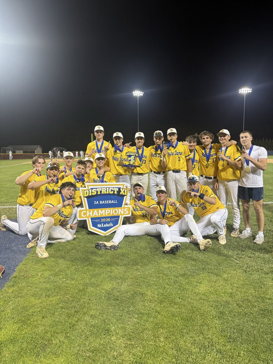 NDGP_Athletics's tweet photo. Congratulations to our baseball team on winning the DISTRICT XI CHAMPIONSHIP! 🏆 https://t.co/DSXJrRMnbG