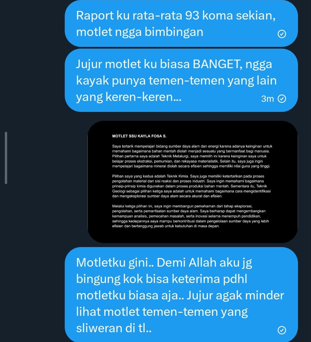 kopikapenjoyer's tweet photo. JUJUR AGAK MINDER NGELIHAT MOTLET TEMEN-TEMEN YANG GACOR ITU... tp beneran suer sumpah gini DOANG ges motletku.. makanya aku jg heran kok bs lulus.. Kuasa Allah 🤲🏻 https://t.co/JleBLeB6hM
