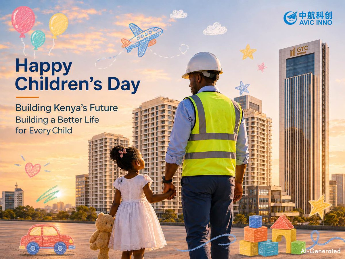 AVICINNO's tweet photo. Every child deserves a brighter future. This shared belief inspires AVIC INNO's commitment this Children’s Day: celebrating the kids' dreams and the communities that nurture them. In Kenya, this commitment takes shape in projects that build better spaces for life and opportunity. https://t.co/1WNyMwmImN