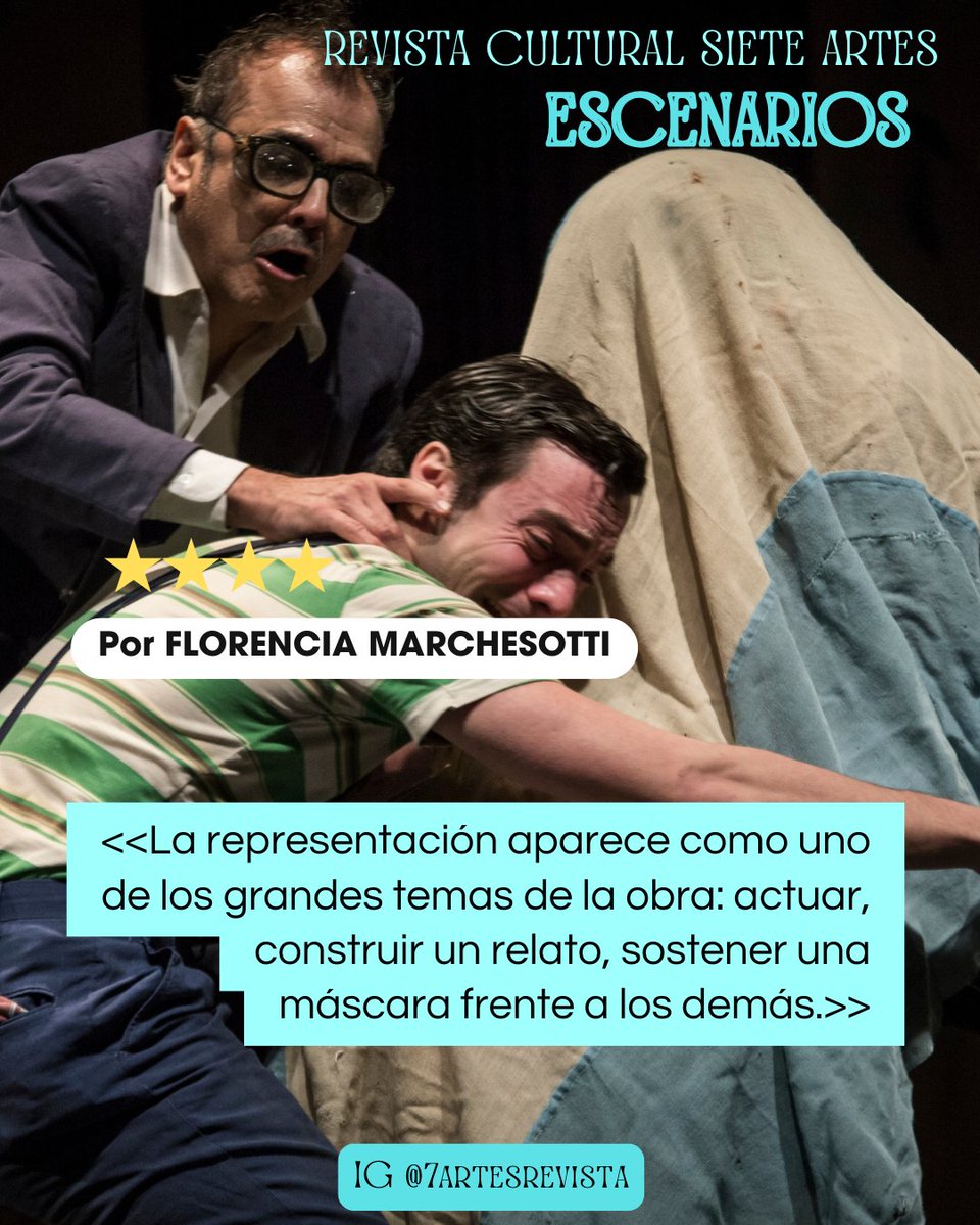 Revista7Artes's tweet photo. 📣 Revista Cultural Siete Artes presenta Escenarios   
🎭 “Edipo en Ezeiza”
✍️ Por @_floppp 
📲 Reseña disponible en https://t.co/C3v6xP2EQx y https://t.co/36TOvwOhrE https://t.co/TpA083kfFQ