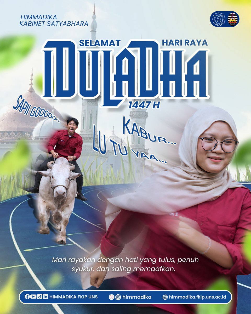 himmadika's tweet photo. ✨[Selamat Hari Raya Idul Adha 1447 H]✨

Semoga semangat berkurban mengajarkan kita tentang  arti berbagi kepada sesama, mari jadikan setiap langkah sebagai bentuk pengabdian terbaik dan setiap doa sebagai harapan menuju kebaikan.

#HIMMADIKA 
#IdulAdha1447H
#KabinetSatyabhara https://t.co/p6DeyREEBc