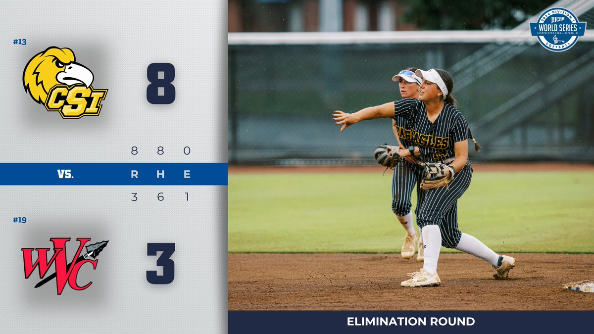 NJCAASoftball's tweet photo. 🦅 Southern Idaho stays alive

The Golden Eagles defeat Wabash Valley and will play tomorrow in the 2026 #NJCAASoftball DI World Series!

https://t.co/RGSV0eB1hM https://t.co/FG60wTJ7gr