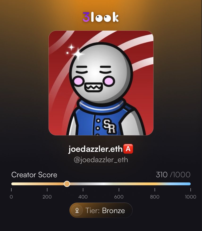 joedazzler_eth's tweet photo. LFG!!

Bronze tier in the @Appreciators_IO @3look_io campaign 🔥❤️

Mint your ORIGIN🅰️LS AT 
https://t.co/nE77DESUlt 
69 $APE @ApeChainHUB 

ORIGIN🅰️LS Holders get 2x points on the leaderboard ✊🏻

Easy to sign up. Link up. 
Stack up! 
Happy Minting ❤️

ITS 🅰️ MOVEMENT 🤘🏻 https://t.co/LpGI5S1unD