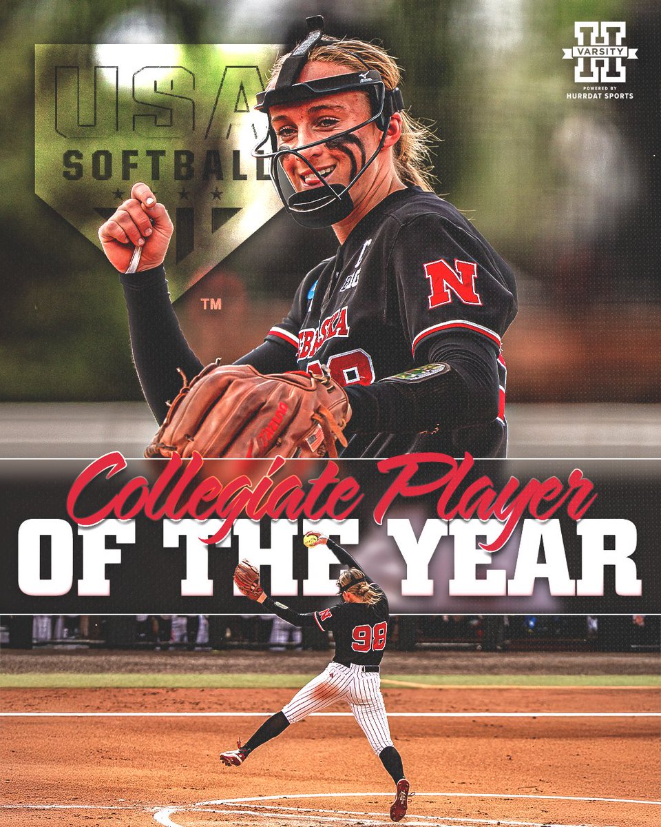 HailVarsity's tweet photo. Nebraska's Jordy Frahm is the 2026 USA Softball Collegiate Player of the Year 🏆 https://t.co/JcnDEcbi8A