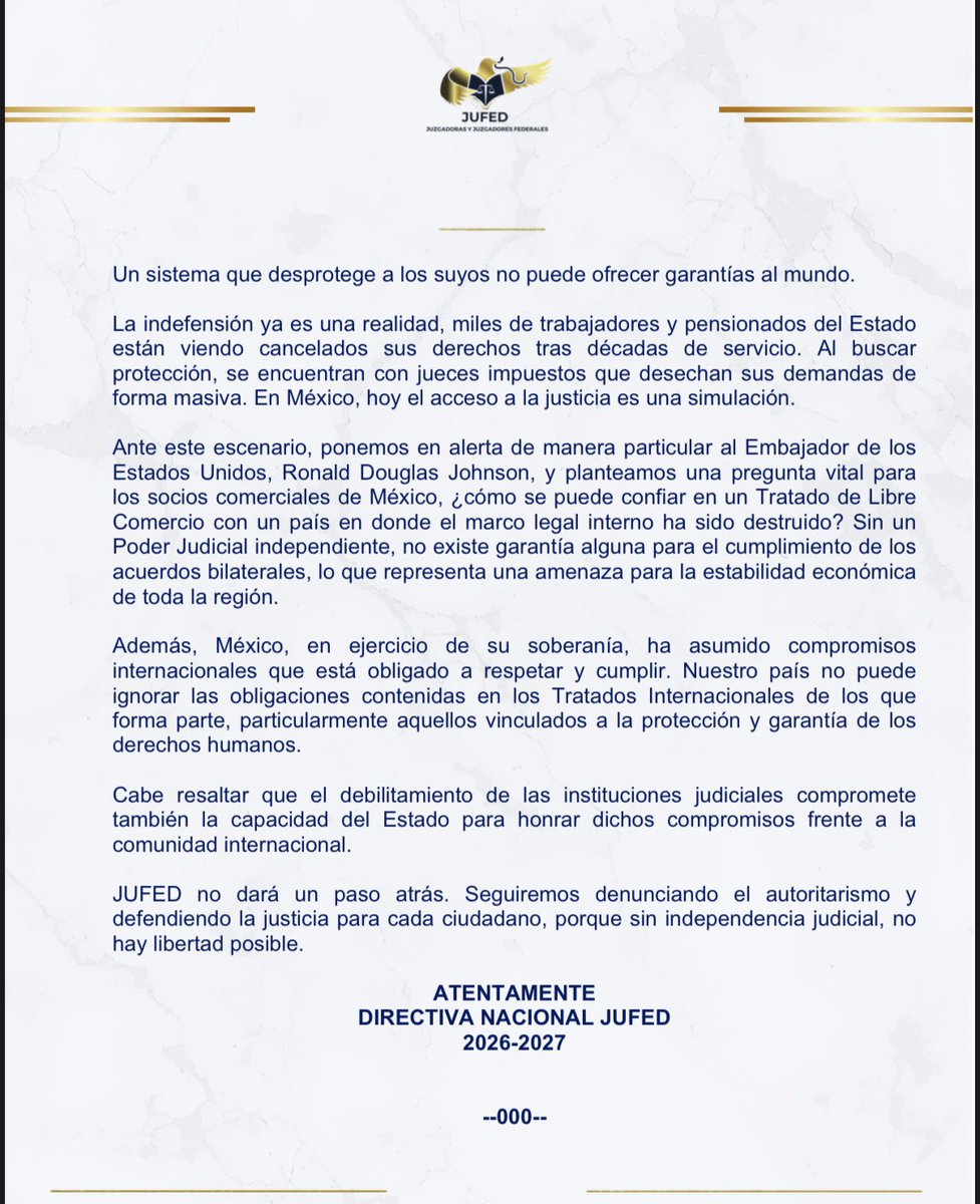 Juzgadoras y Juzgadores Federales tweet media