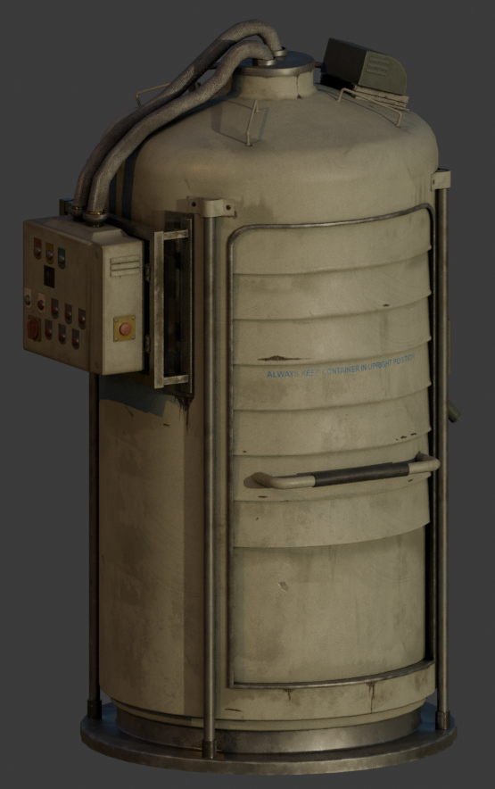 Scoober_1's tweet photo. Recreation of the large gas container from DLTB, had fun making this one... though I wasnt able to get a good render because of technical issues (had to format my main drive)
10k tris, 2k textures

#3d #3dmodeling #blender #robloxdev #modeler https://t.co/RvQl3MPnRB