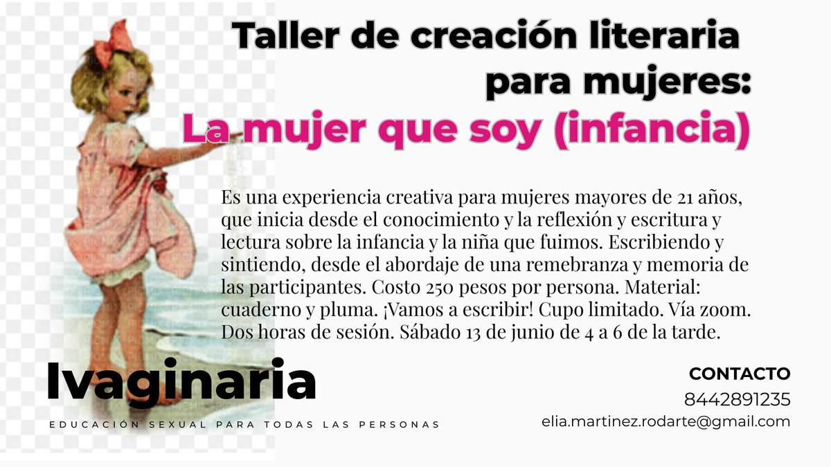 Ivaginaria's tweet photo. Reserva tu lugar, es sábado por la tarde y comparte tu experiencia de escritura en un espacio seguro y sororo. Leeremos y escribiremos.
Wssp 8442891235
#Ivaginaria Ver menos https://t.co/jiONE25477