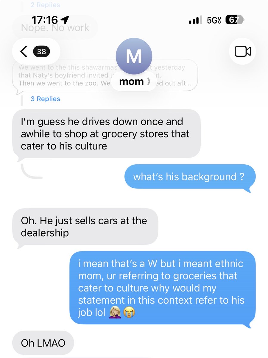 frcharisma's tweet photo. my mom is too funny bro 😭 https://t.co/Oy10xKhdwJ