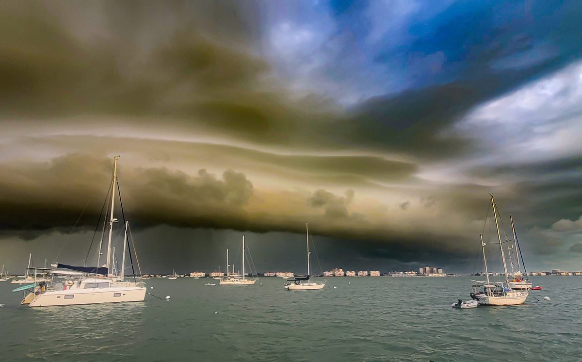 WeatherProf's tweet photo. Ok, now you're just showing off...  😲
Shelfie via George Cavanaugh, Boca Ciega Bay near St Petersburg, Pinellas #Florida @StormHour @spann https://t.co/jtvUCqO8rh