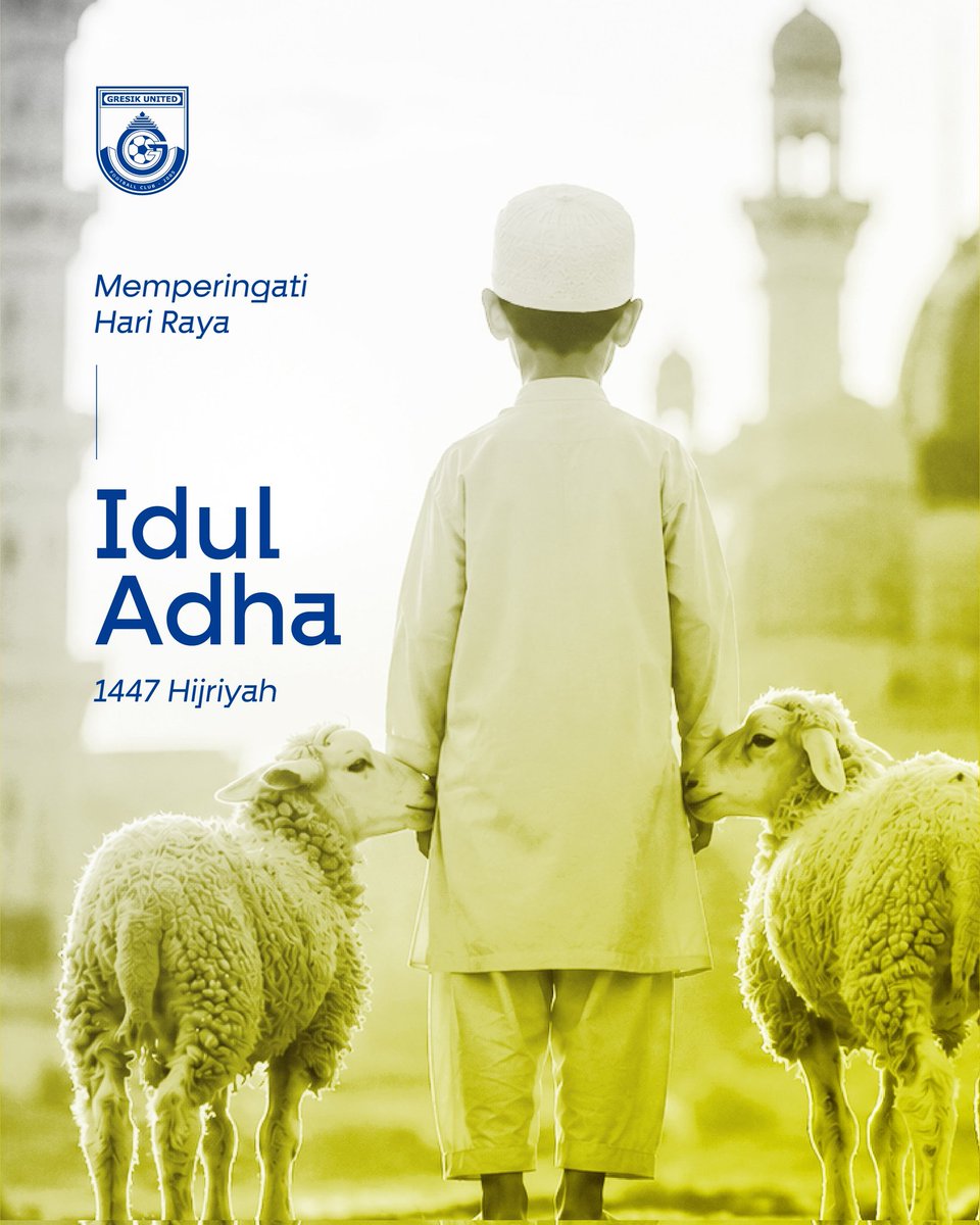 gresikutdFC's tweet photo. Selamat Hari Raya Idul Adha 1447 H 🌙

Semoga setiap langkah pengorbanan membawa keberkahan, dan setiap keikhlasan menghadirkan kedamaian.

#GresikUnited #LaskarJokoSamudro #EidAlAdha https://t.co/MSeNIXhkey
