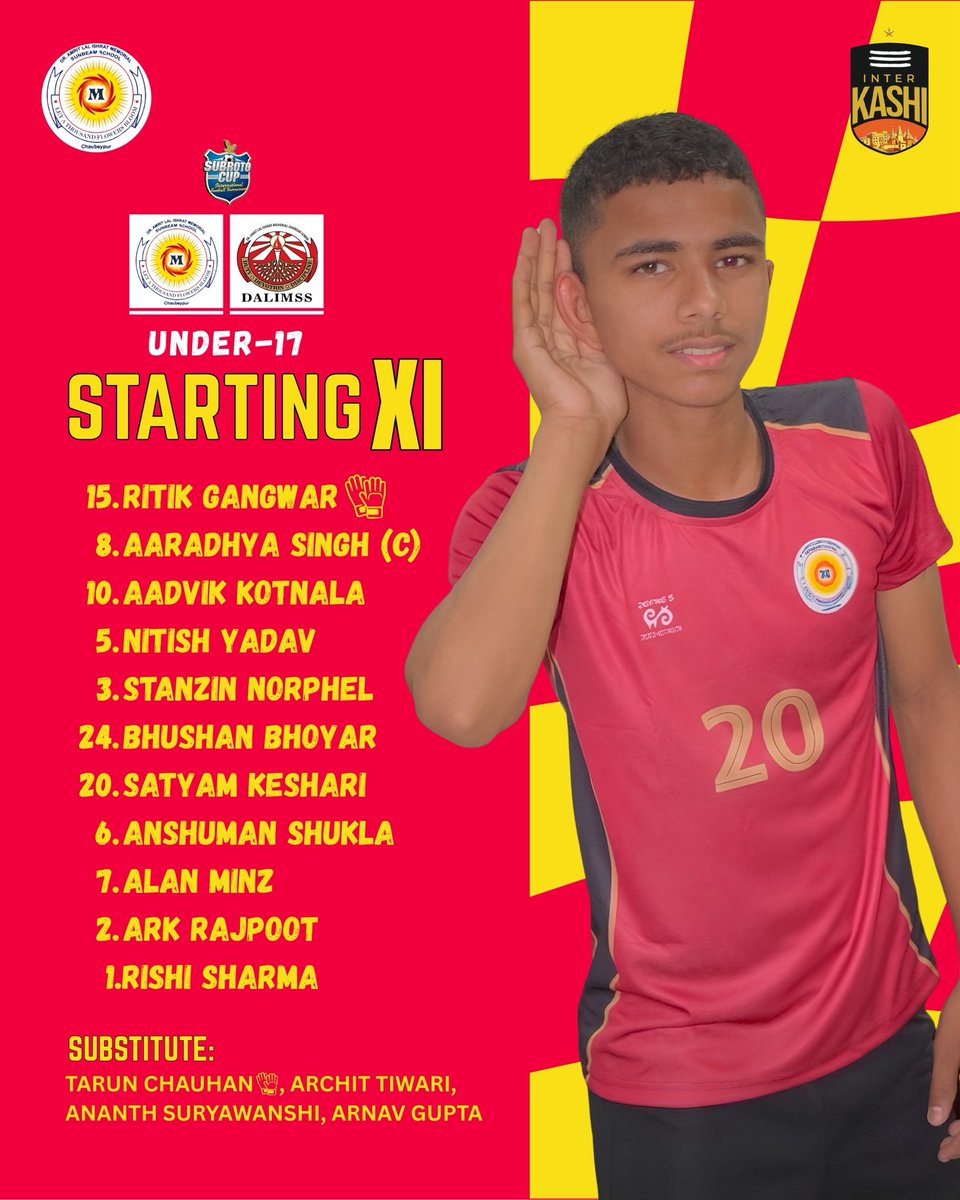 InterKashiFC's tweet photo. Game on! Representing Dalimss Sunbeam Chaubepur with pride today. Let’s go get that win! 🏆🔥

#65Subrotocup #DalimssSunbeamSchool #harharkashi #PreSubrotoCup #cbse https://t.co/50lTVF84oI