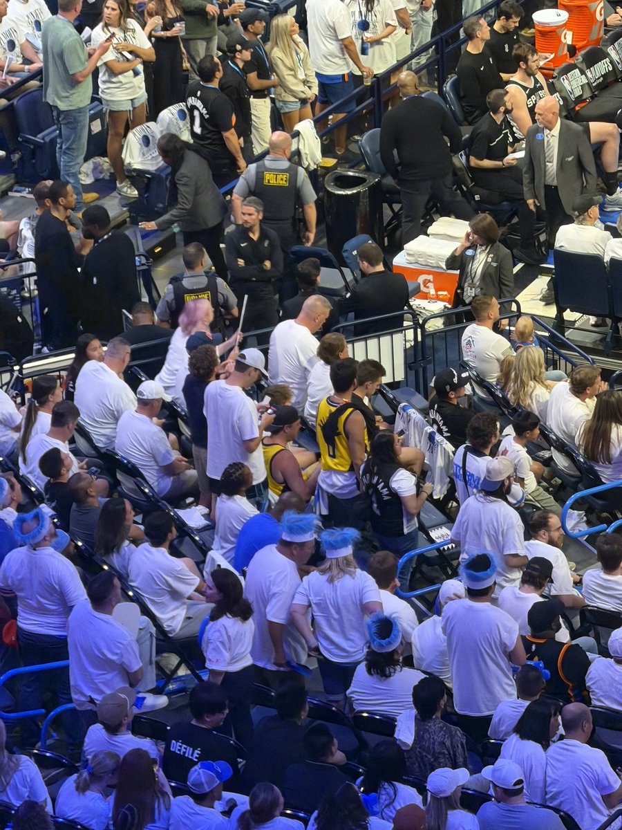 TheronASmith's tweet photo. I don’t like you right now @clubtrillion because you’re really mean to us in OKC, but I thought you should know there’s two Pacers fans in the arena tonight. #ThunderUp #Family https://t.co/tMVOaMkoCH