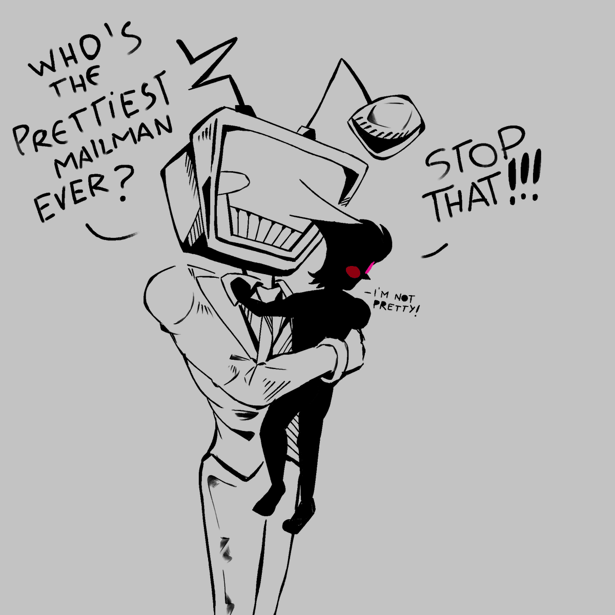 Abel_Television's tweet photo. Drawings I made during our live stream on the C.R.T server on Discord

(you could join too if you want to)

#spamtenna #tenna #spamton #cathodeinteractiveterror https://t.co/vrbTcmDk9M