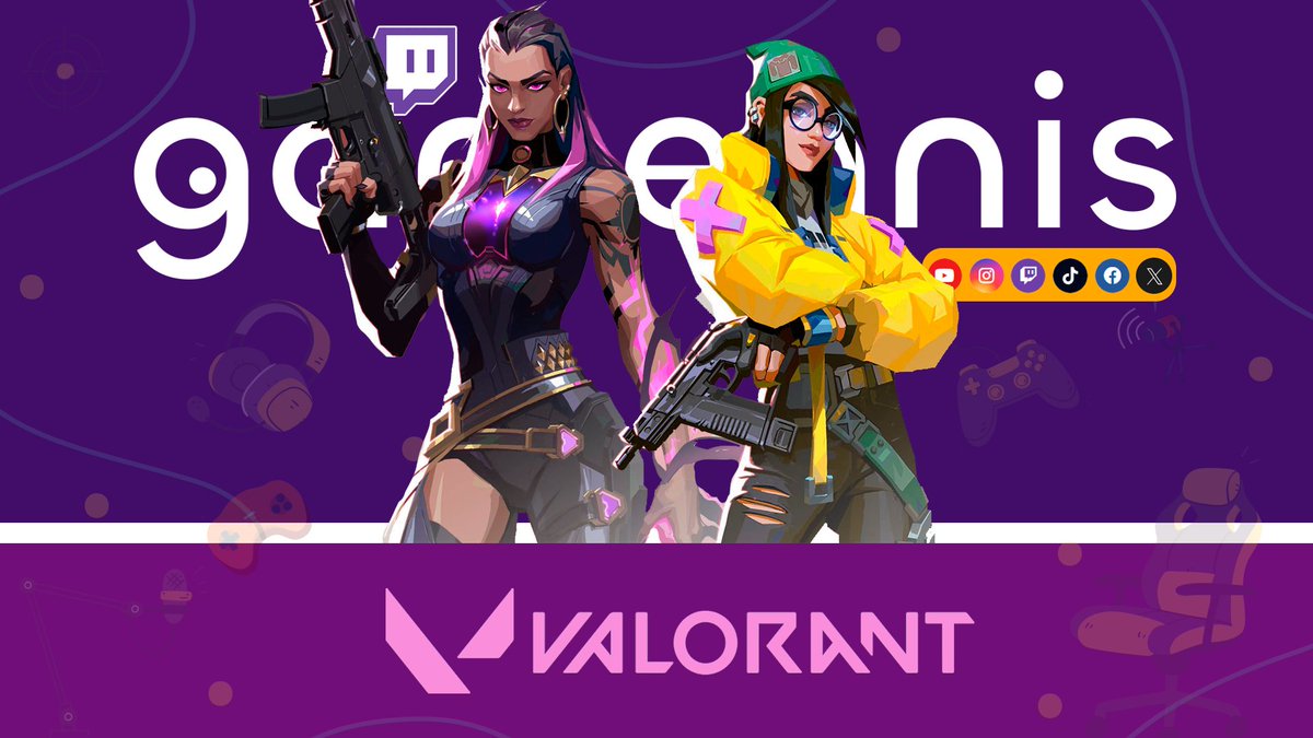 gamennis's tweet photo. Hoy estaremos con Valorant https://t.co/2pAq8RfJbl. ¡Únete a la tripulación del stream! #twitch #stream #gamennis #VALORANT https://t.co/BsGzUtHu8v