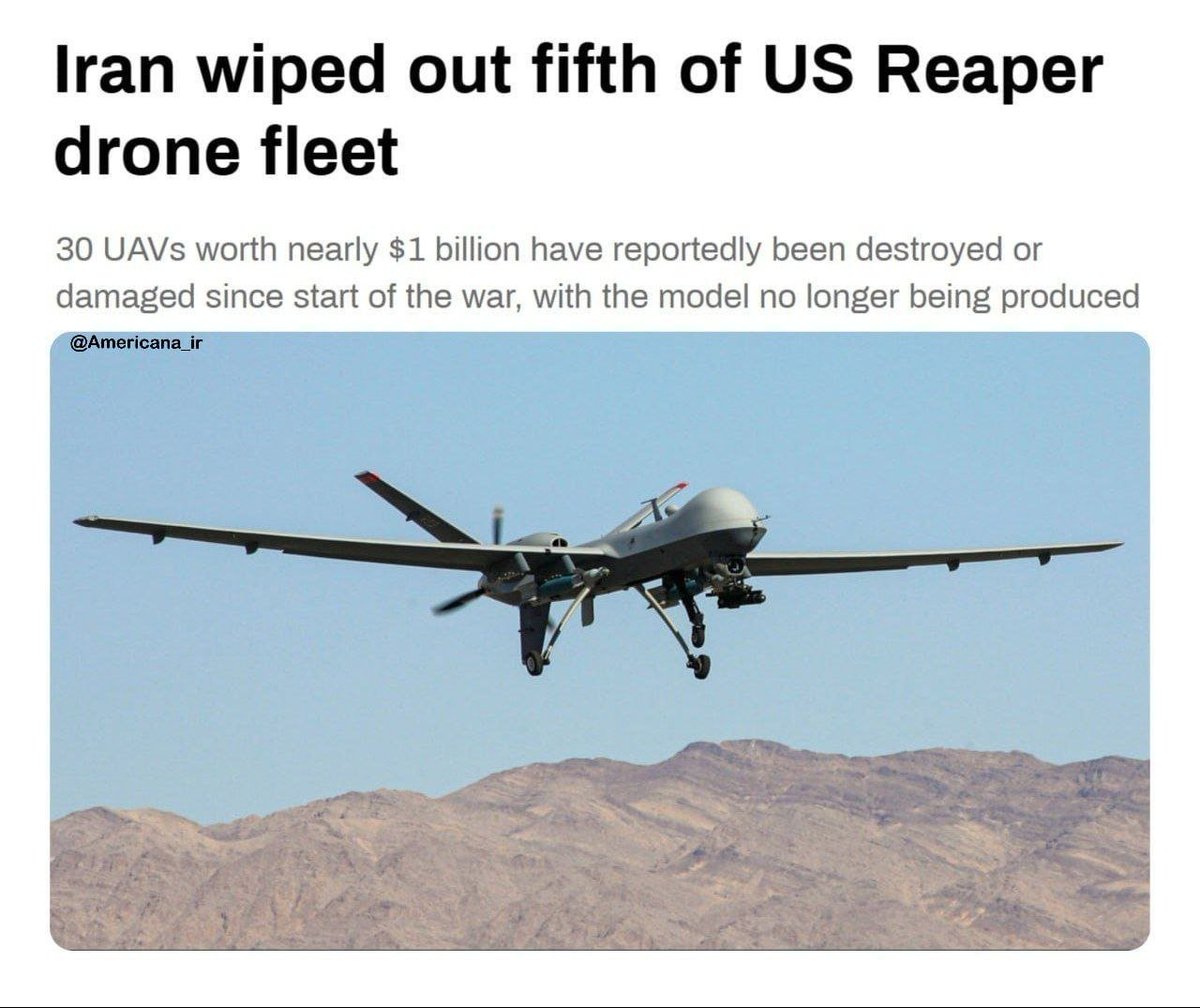 IRAN_GHANA's tweet photo. Mid-war, Trump kept buzzing "Iran has no air defense".
But it was Iran who drained its opponent's missile stockpile in six weeks like a phone battery. Half the Patriot. Half the THAAD. 535 Tomahawks. 30 Reapers and scores of other American-Israeli drones. All swatted by Iranian-made missiles that allegedly cost less than the drone's user manual.
Resupply time for them is atleast 4 years. And Iran's factories didn't skip a shift (not even for lunch).
Half of America's missile stockpile is now a concept. Like modern art. A blank canvas that makes you feel something. Probably grief.