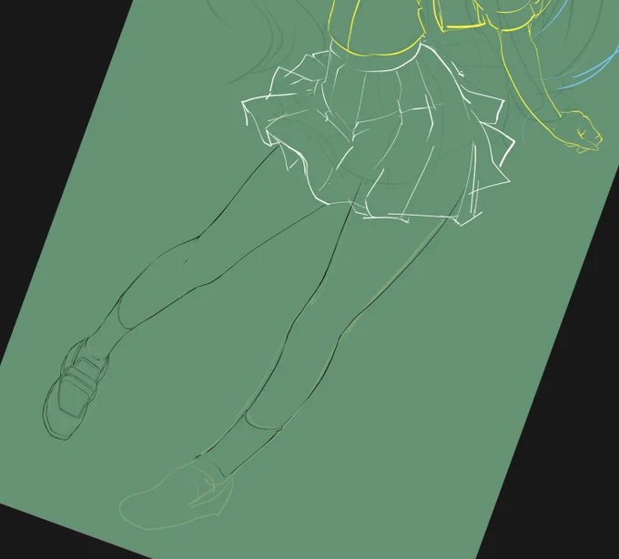 そんな自分は引き続き下半身を描いています