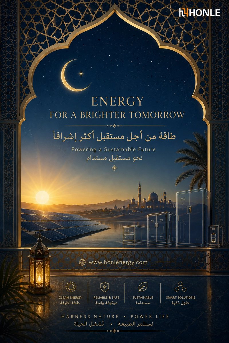 HonleNewEnergy's tweet photo. Eid Mubarak to our friends and clients in the Middle East! 🌙✨

Wishing you a joyful Eid al-Adha filled with peace and prosperity. 

Enjoy the blessings of the season!
#EidMubarak #SolarStorage #CleanTech #HonleNewEnergy https://t.co/dKMofZyiiO
