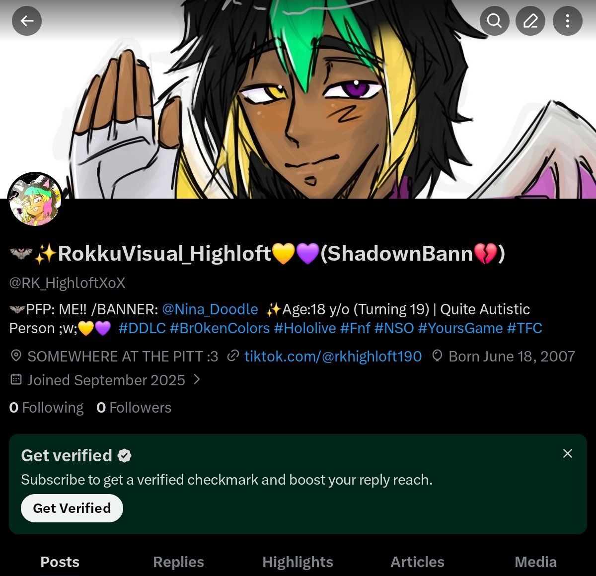 ShaodexUtzski's tweet photo. @HuatayF 🦇✨️-!! Huatay! Thank gosh i found you! ^^✨️💛💜
-Also, Love a new art!
(Ik you may not recognize me a bit! But! As you can see my OG account @RK_HighloftXoX got unexpectly suspended, I will re-uplaod my video that involve with your drawing me doing a dub involve Rasmus) TwT https://t.co/0mq0GBBbjQ