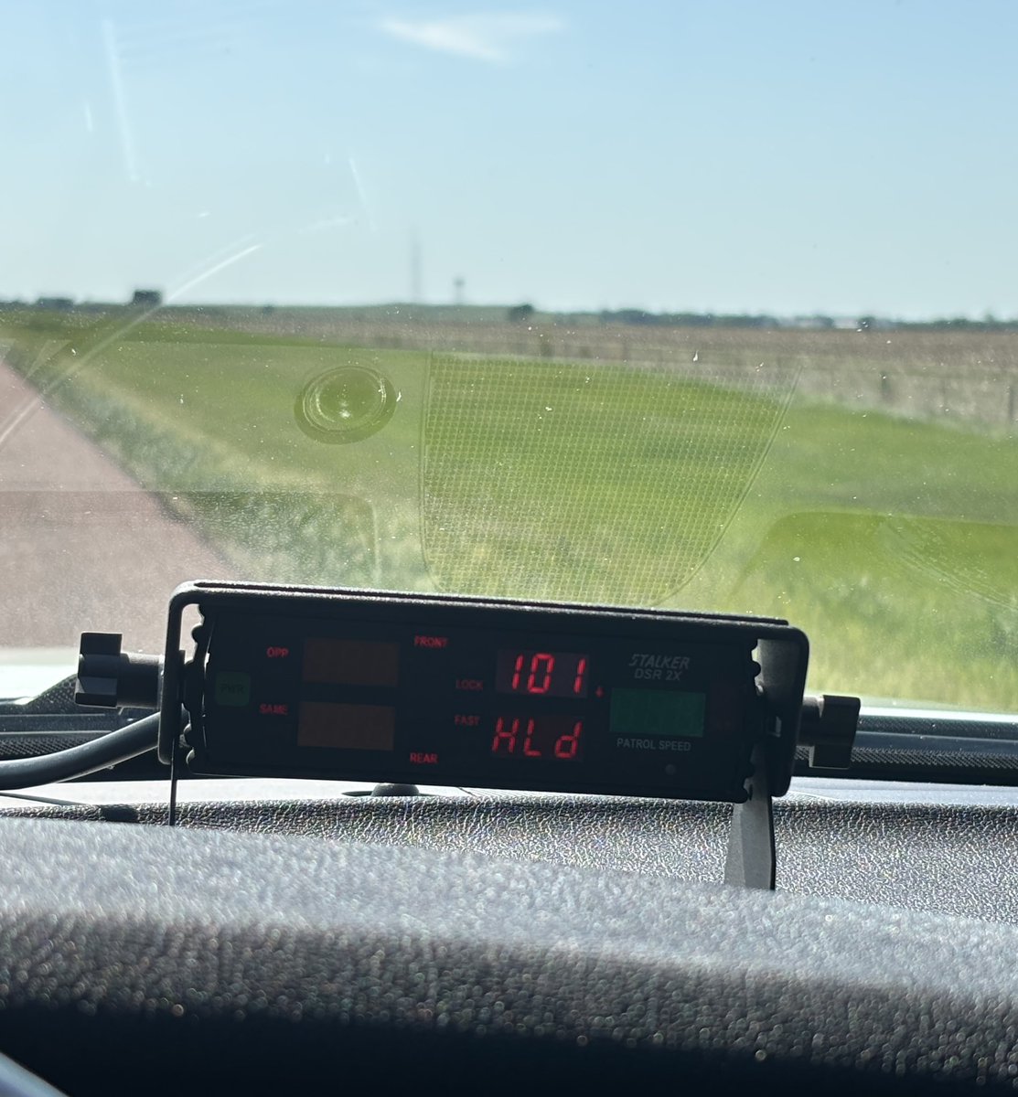 SDHighwayPatrol's tweet photo. Over the past couple days, a Mitchell Trooper has encountered several drivers traveling at triple-digit speeds. High speeds reduce reaction time and increase crash severity. Obey the speed limit and drive safely. #keepsdsafe https://t.co/MtDjQCO1x0