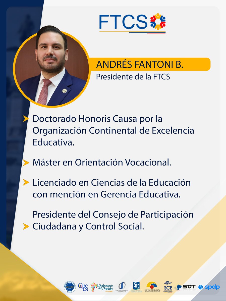 FTCS_Ec's tweet photo. Mgs. @AndresFantoniB (Presidente de la #FTCS Y @CpccsEc )
Tema: “Ciudadanía digital y autocuidado: proteger nuestros datos es ejercer nuestros derechos.” https://t.co/zXRr1BC8Ud