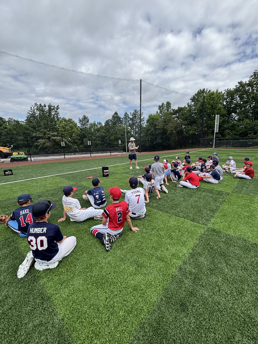 HWDbaseball's tweet photo. Camp Day! Best Day! 
Day 1 is in the books! Can’t wait until Day 2 with our future Patriots! https://t.co/DzmuBjCwcl