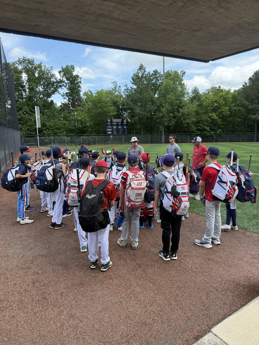 HWDbaseball's tweet photo. Camp Day! Best Day! 
Day 1 is in the books! Can’t wait until Day 2 with our future Patriots! https://t.co/DzmuBjCwcl