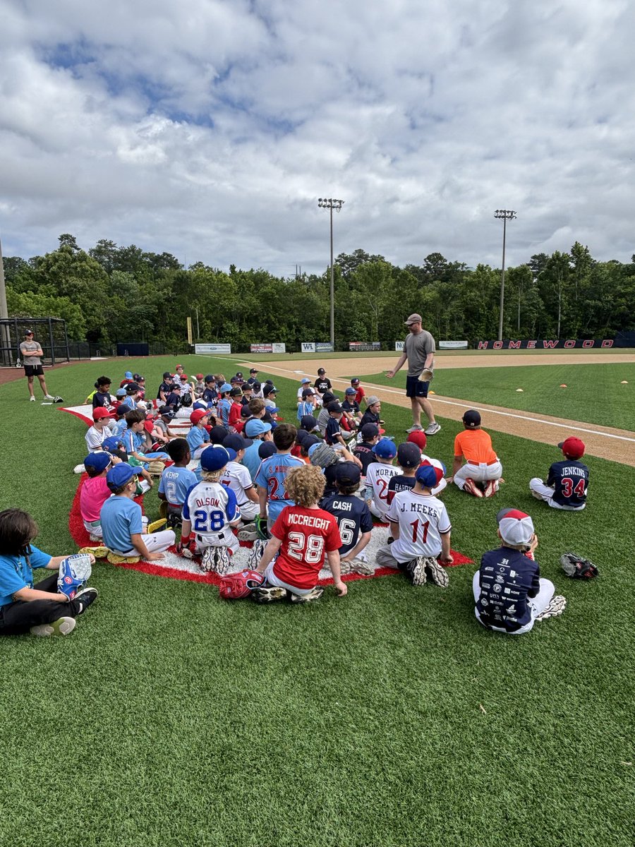 HWDbaseball's tweet photo. Camp Day! Best Day! 
Day 1 is in the books! Can’t wait until Day 2 with our future Patriots! https://t.co/DzmuBjCwcl