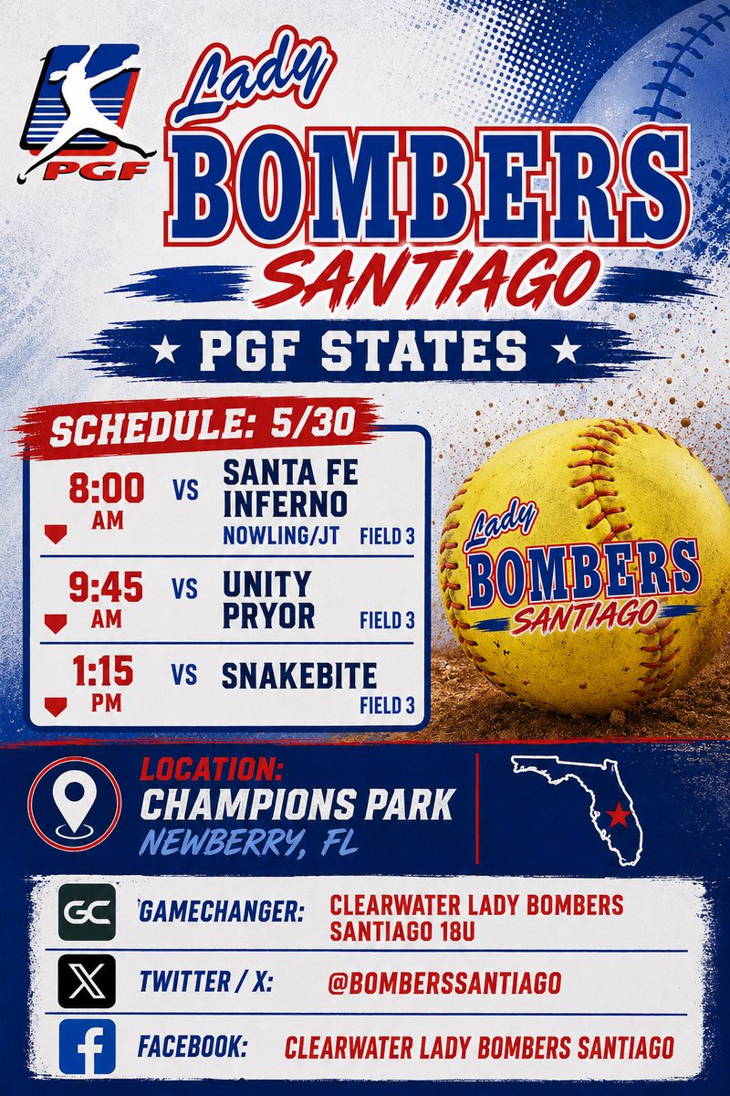 BombersSantiago's tweet photo. Come check us out at PGF States this weekend!!! https://t.co/Dd76Z7ALBI