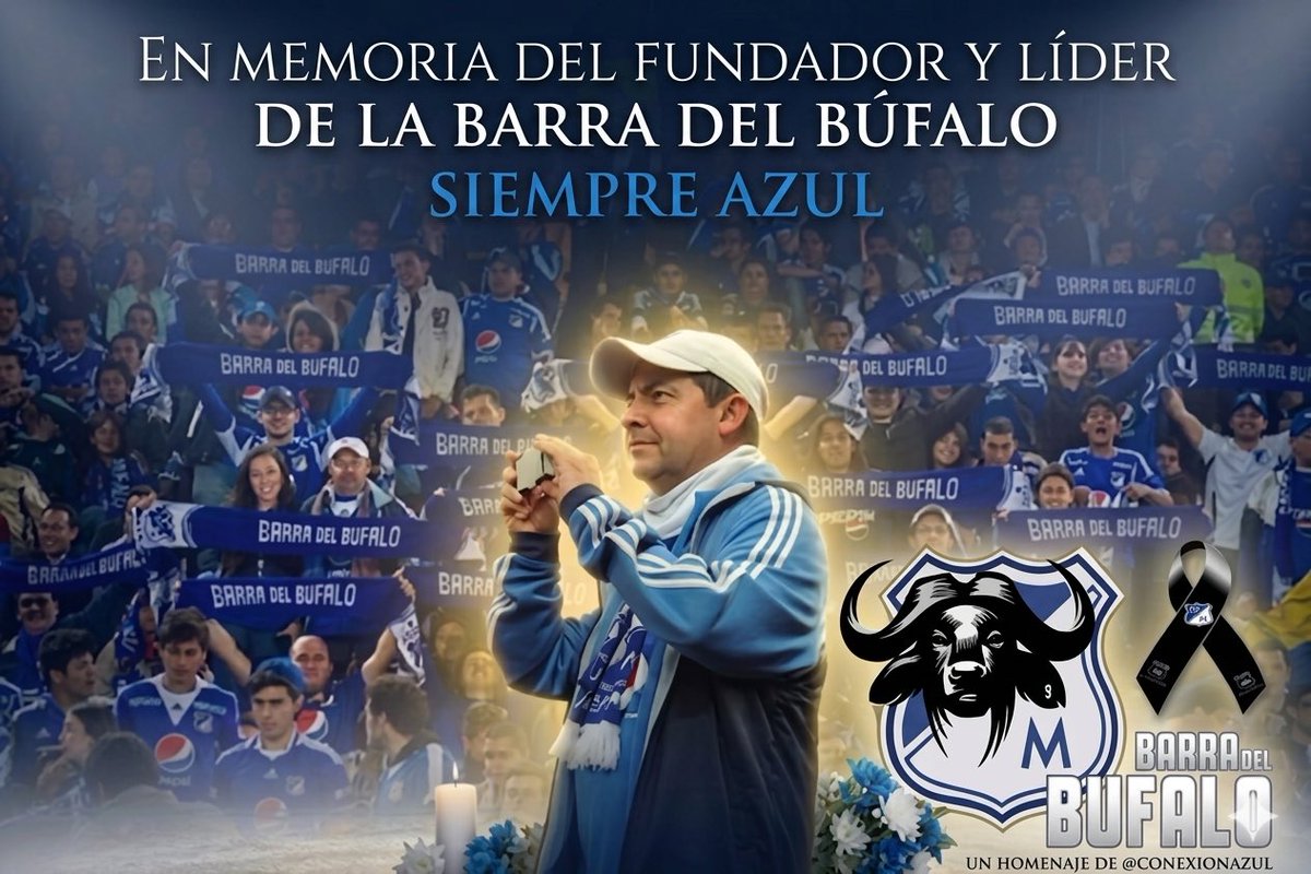 conexion_azul's tweet photo. Con el corazón arrugado nos unimos a nuestros amigos de la @barradelbufalo quien hoy pierden de la vida terrenal a su fundador y líder. Desde el cielo y al lado de tantos hinchas que ya se nos adelantaron estará alentando más fuerte que nunca. Nos unimos en oración https://t.co/YLs2NFkQn0