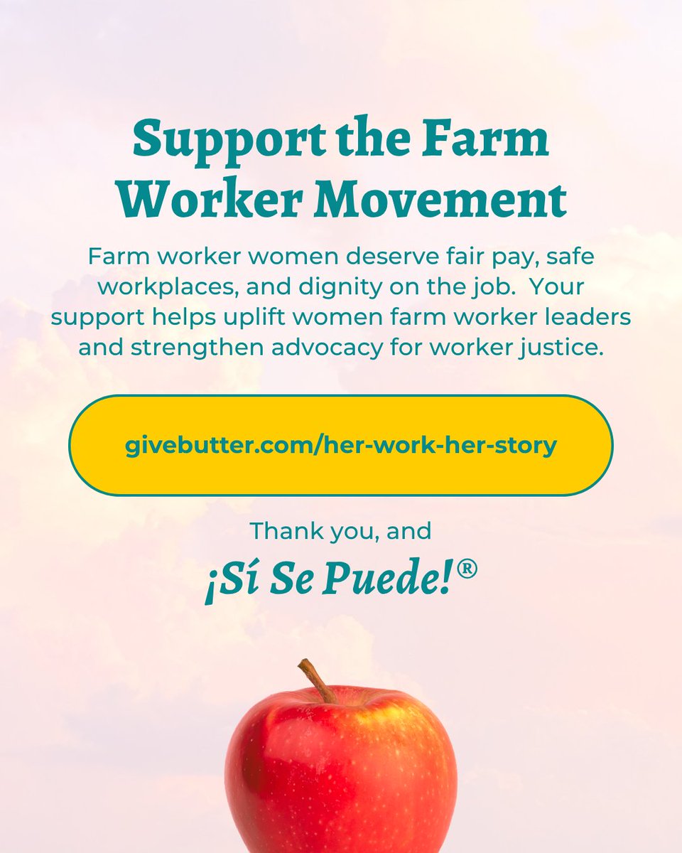 ufwfoundation's tweet photo. Every contribution helps support advocacy efforts led by and for farm worker women across the country. Consider making a gift at https://t.co/29ApJrESaC or visit the link in our bio. Thank you, and ¡Sí Se Puede! https://t.co/Lsq2LOQJUz