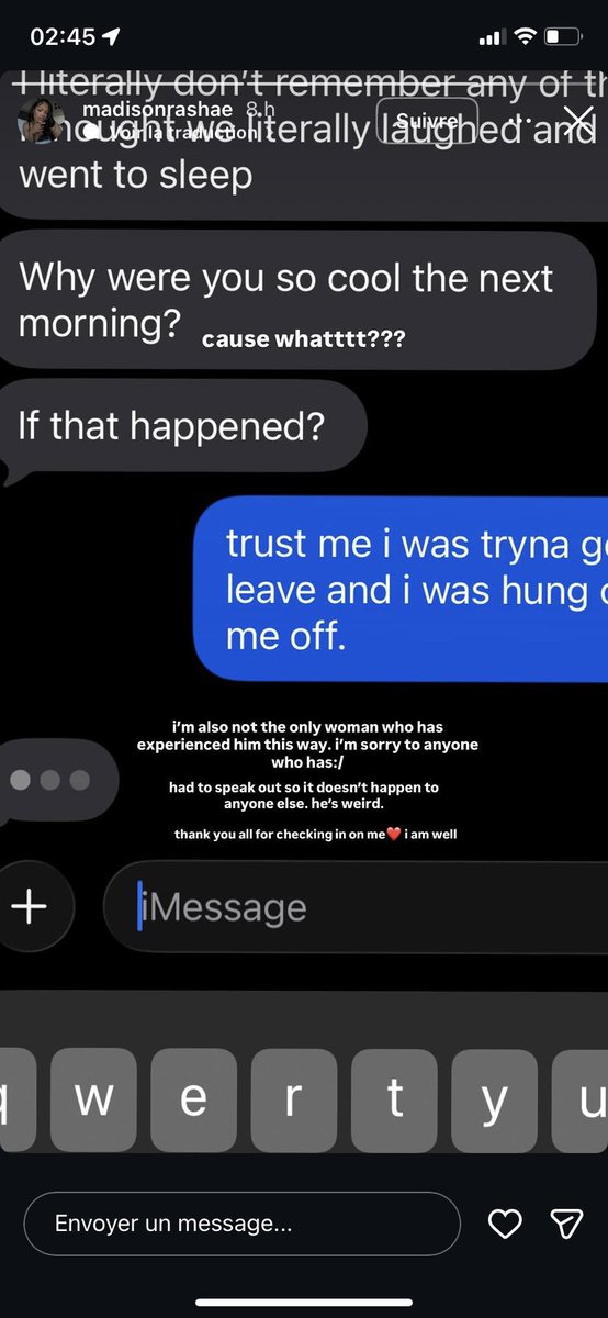sesearest's tweet photo. The influencer @/madisonrashae has accused singer & upcoming Kehlani tour opener Isaia Huron of sexual assault

@Kehlani I urge you and your team to remove that disgusting and vile individual from the tour. We do not want to give a platform to an abuser !!!!! 

Sending love and support to the victim. What happened was never your fault 🤍.