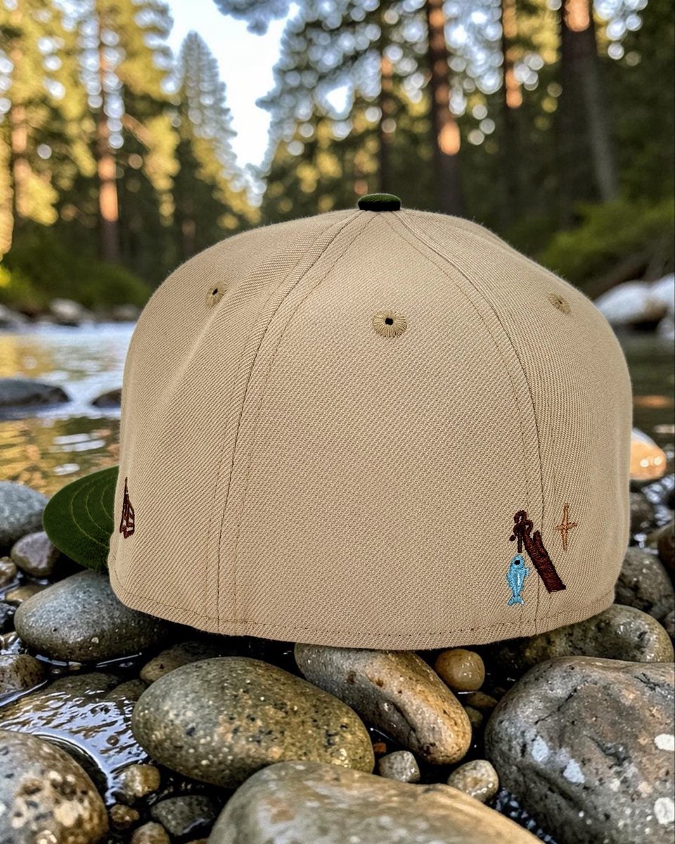 NobleNorthCo's tweet photo. Happy as an Otter after a day of fishing 🦦🎣🌲
.
River Otter Angler - Camel & Olive 59Fifty w/ Light Olive UV 🦦🎣
.
Made in Laos 🇱🇦
.
Release Date: May 28, 2026 - 3:30pm EST (VIP - 3pm EST) ⏰
.
#NobleNorth #NewEraCap #NewEraCanada #59Fifty #TeamFitted #FishingHat #Hats #Lids https://t.co/CnxvqSK7dv