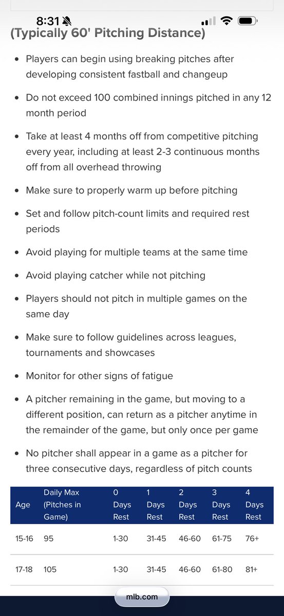 GoGoGominsky22's tweet photo. When will the @MSHSL start prioritizing the long term health and safety of Minnesota high school baseball players?

New year, same concerns. On the first day of section play, @osseo_baseball allowed a starting pitcher to throw 120 pitches. Even more concerning, under current rules that same player could potentially return and throw another 115 pitches on just three days of rest.

This is not about being a pitch count extremist. There are absolutely situations where a pitcher may safely work beyond 85 to 90 pitches depending on efficiency, stress level of innings, recovery between innings, velocity trends, mechanics, and body language on the mound. But routinely pushing high school athletes past 95 to 100 pitches during spring baseball is irresponsible.

Instead of normalizing excessive pitch counts, we should be teaching efficiency, command, and long term arm care. When pitchers understand there is a standard for workload management, the focus shifts from chasing velocity to executing pitches and working efficiently.

Players may feel fine today, but consistent overuse during the spring season can create long term consequences that may not appear until years later. Many of these athletes will immediately transition into full summer and fall schedules with little recovery time. Without proper strength training, recovery protocols, and workload management, injuries become a predictable outcome of overuse.

@MSHSL this is not complicated. Follow established Pitch Smart guidelines and implement standards that prioritize player safety across Minnesota high school baseball.