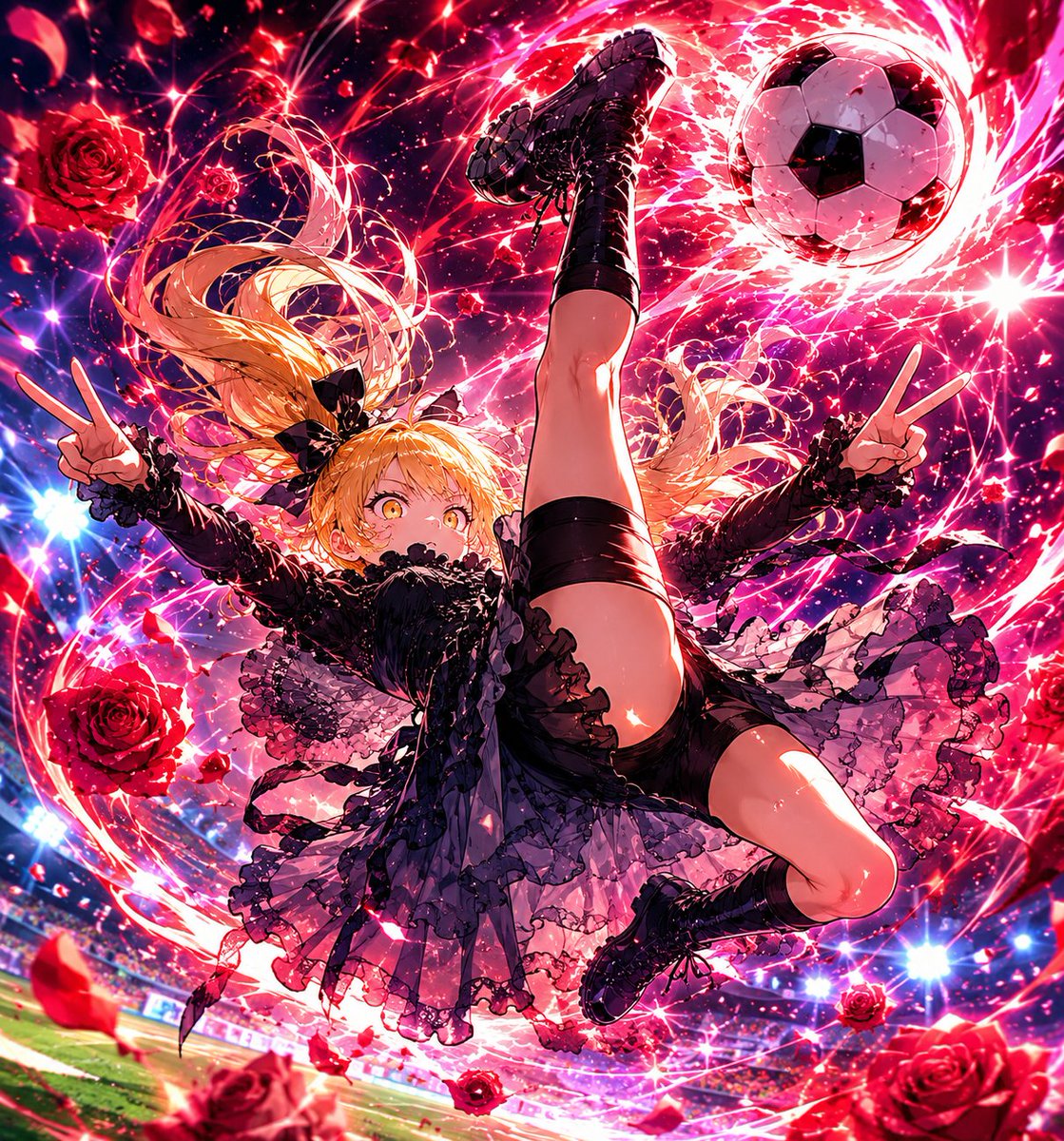 必殺！オーバーヘッド にじぴっぴ✌️⚽️！！ 明日は #ぴっぴ定例祭
