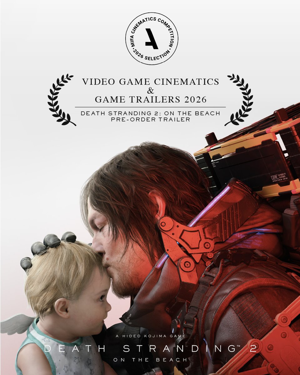 KojiPro2015_EN's tweet photo. The “Pre-Order Trailer” for
DEATH STRANDING 2: ON THE BEACH has been nominated for the Annecy Awards 👍

🔗
https://t.co/OQPie4mLhX

The Annecy Awards is an international festival celebrating animation and cinematic expression.

#DeathStranding2 #KojimaProductions https://t.co/jBiNWDXgRN