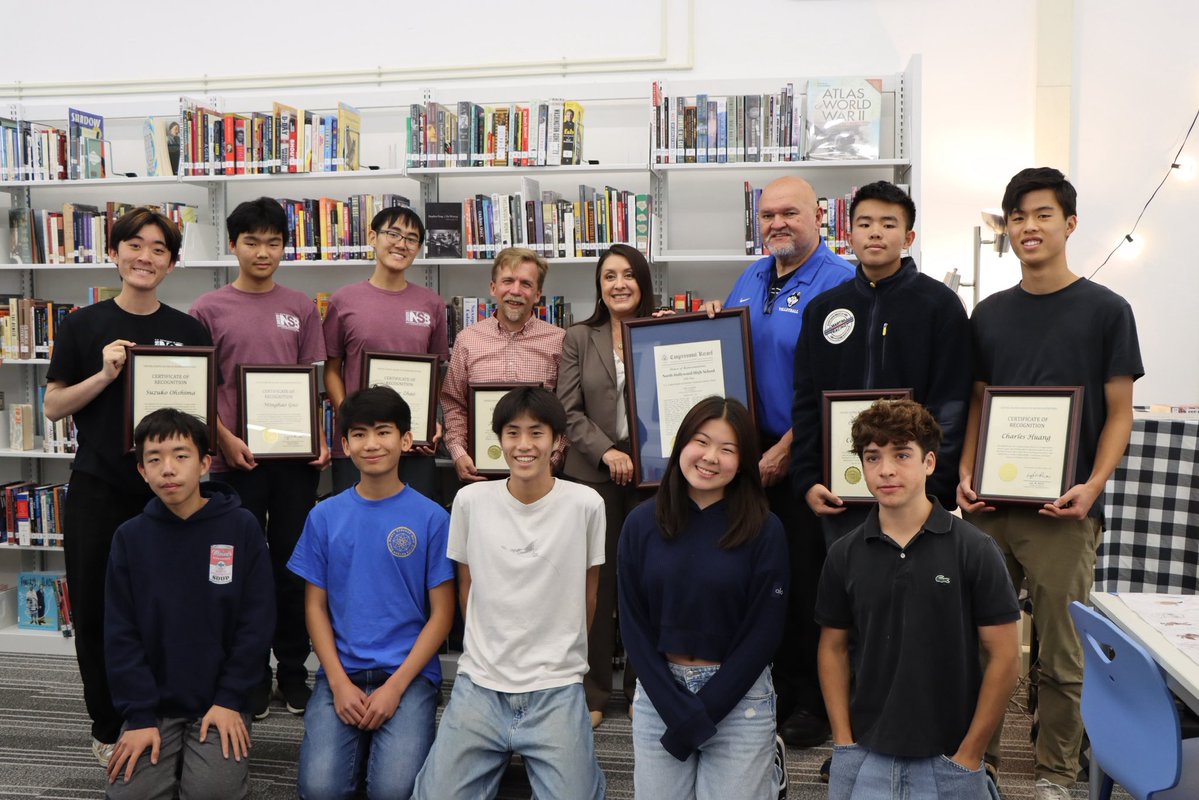 RepLuzRivas's tweet photo. I visited North Hollywood High School in North Hollywood to recognize the National Science Bowl winning team for taking home fifth place! 🎉

North Hollywood High School has had over 20 years of success in the National Science Bowl. 

We are excited to see their continued success in the coming year!