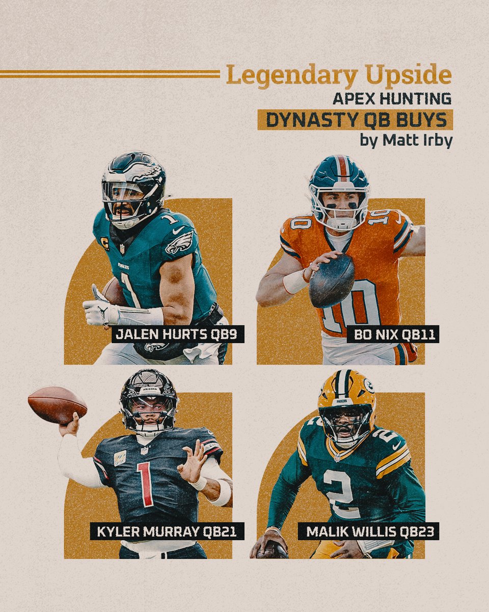 LegendaryUpside's tweet photo. Apex Hunting: Dynasty QB Buys by Mat Irby https://t.co/M80DYN3W6e