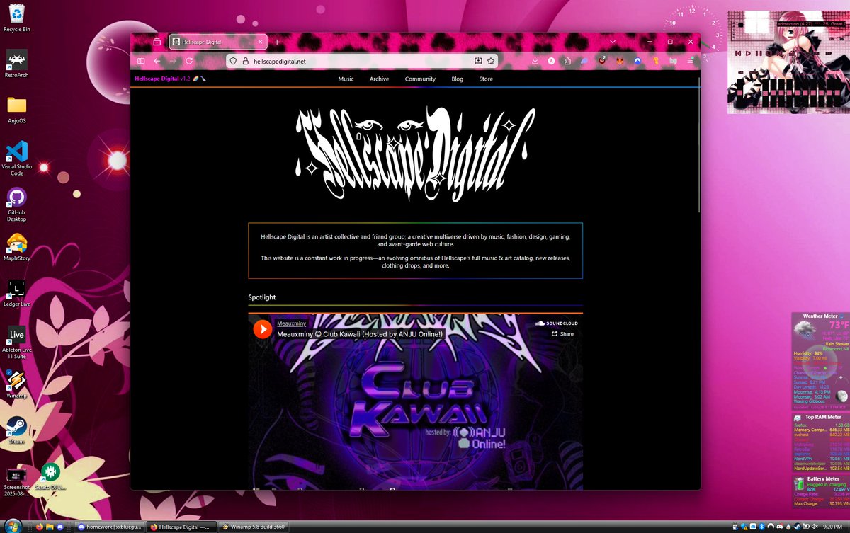 H3LLSC4P3's tweet photo. https://t.co/UqkHu4dkNO v1.2 is now live 🌈🔪💻

featuring new releases from:
@ANJUonIine
@meauxminy 
@yung_gravestone 
@notamachineprod 
@sadoutwest 

and a lot more on the way https://t.co/hbq3rWZSqA
