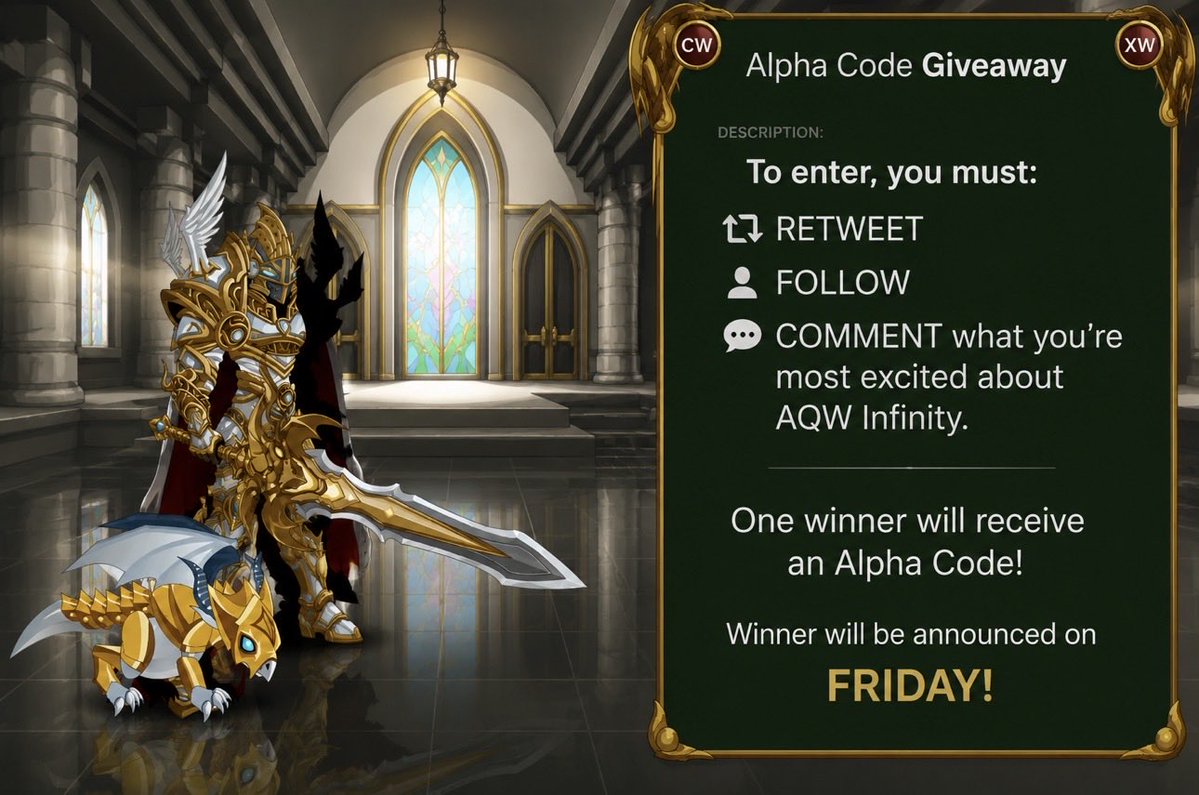 ReconsAQW's tweet photo. In honor of the release, I have decided to do a giveaway! 

Join our guild for more updates and giveaways! 

https://t.co/YOgrLyZa1K https://t.co/dibog3OXdf