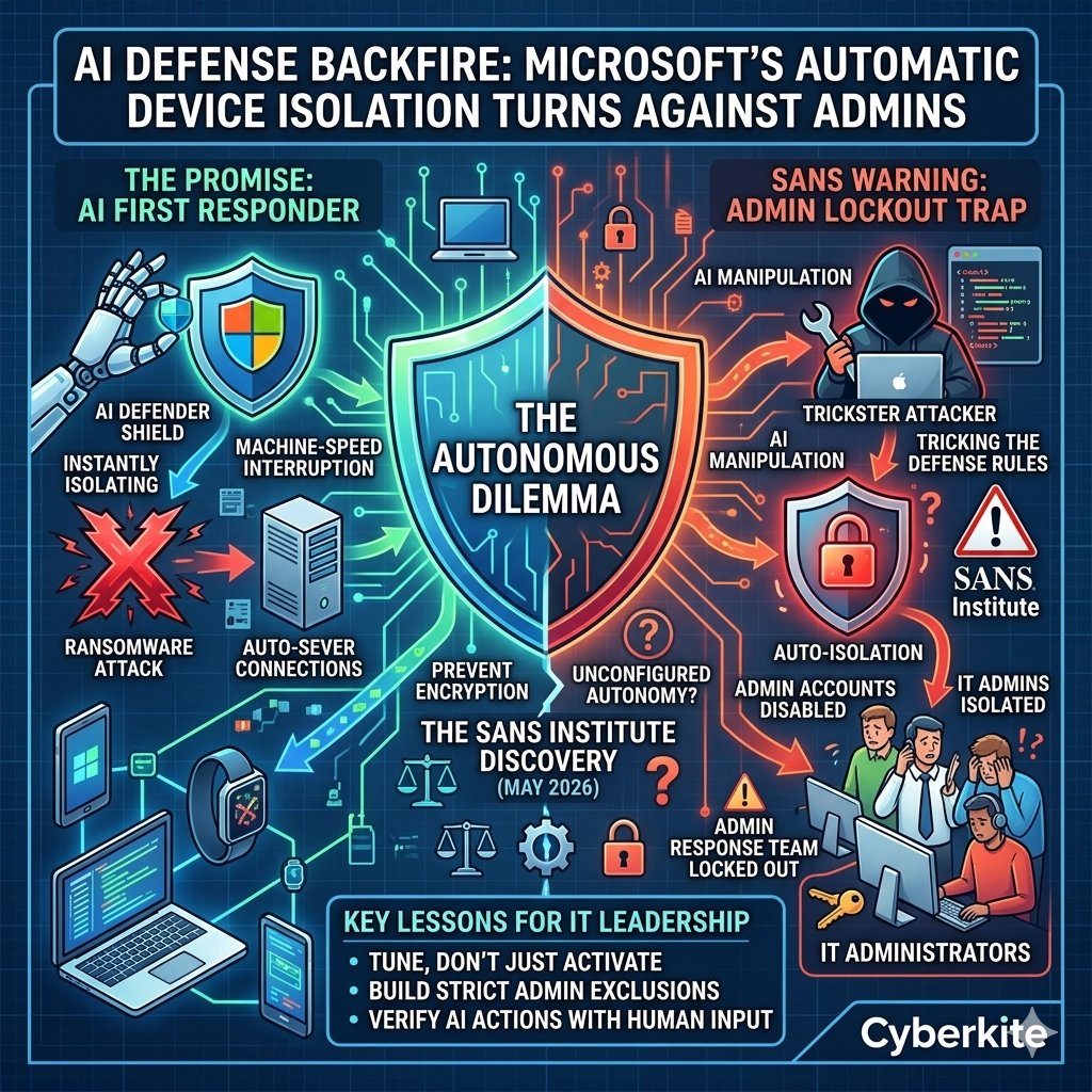 michaelplis's tweet photo. Microsoft just dropped a game-changing feature for Windows networks: Automatic Device Isolation in Defender for Endpoint.

​It uses AI to instantly air-gap compromised machines at machine speed. But a massive warning just dropped with it. 🧵👇 https://t.co/YQWi3qPSlQ