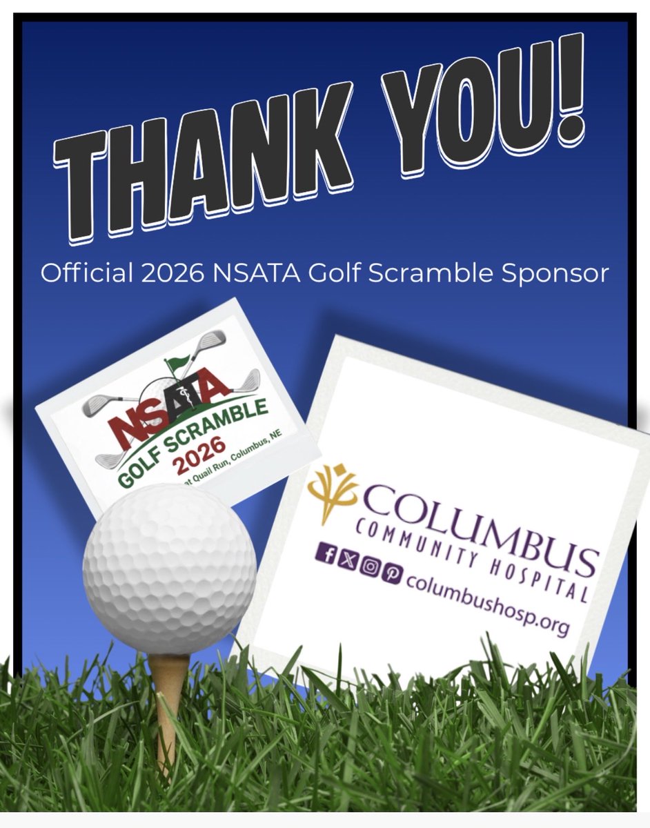 NSATA's tweet photo. The NSATA would like to thank Columbus Community Hospital for being a hole sponsor at the 2026 Golf Scramble! 

Visit https://t.co/lI8ICtRp9T more information about this sponsor. 

#NSATA2026GolfScramble https://t.co/2XbBER6dsz