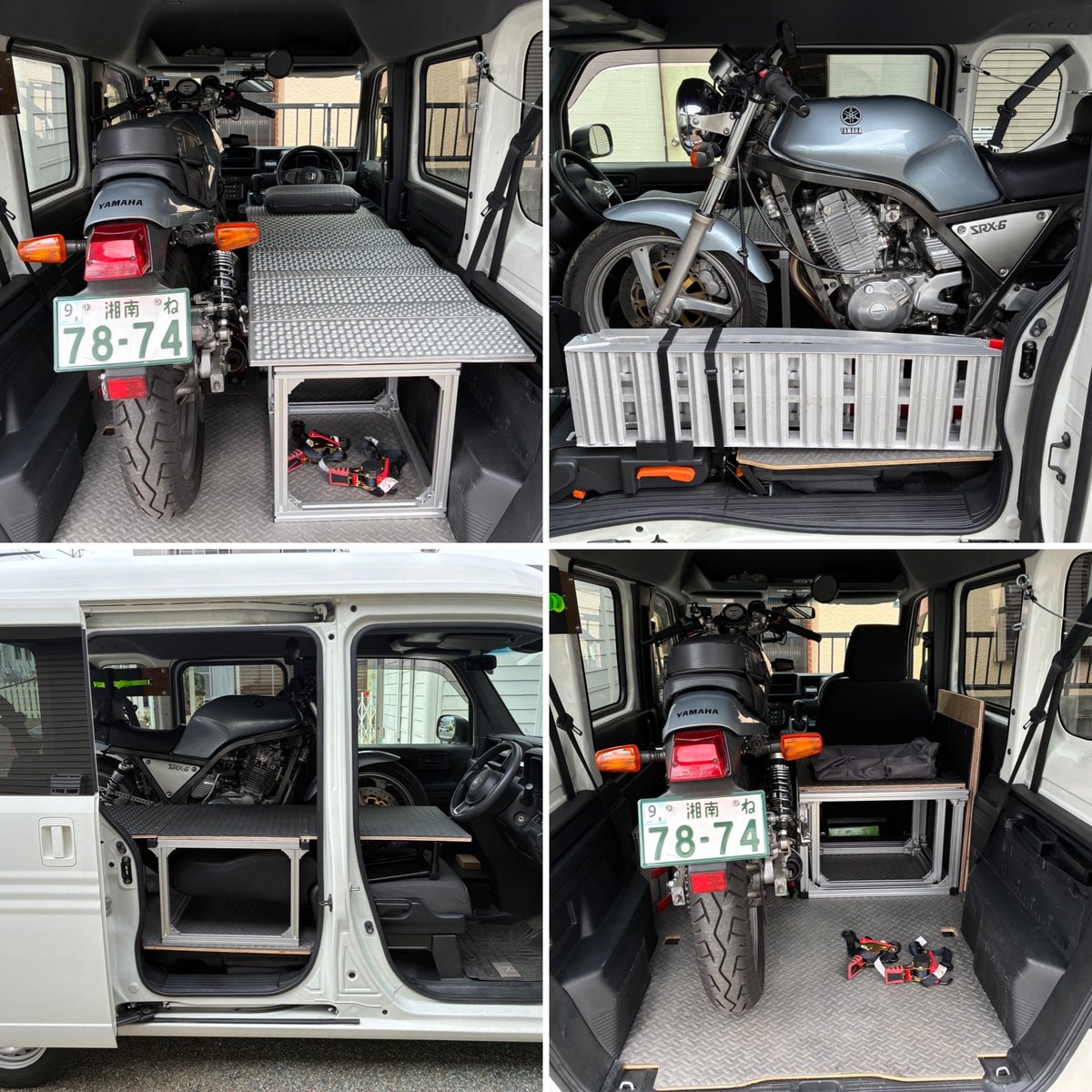 hiyo2000's tweet photo. 最近、これでN-VANのバイク車載限界車中泊ベッド作った
イレクターも一部使っている https://t.co/esmtLsIu2Y