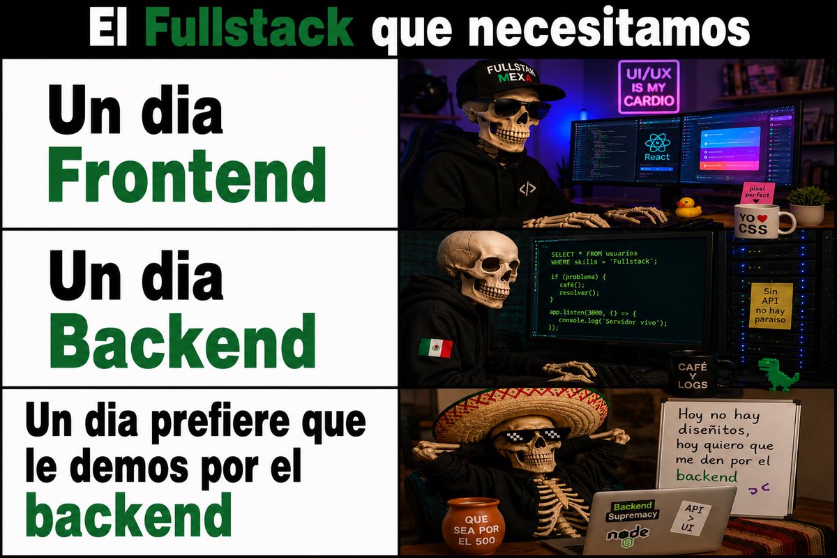 abarrancoDev's tweet photo. #fullstack #humor #devs 

Andamos contratando https://t.co/D8Ik1GT65k