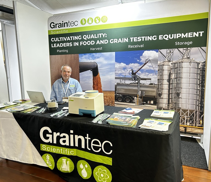 graintec's tweet photo. Happening now! The Graintec team is exhibiting at TSBE's #Protein2026 in Dalby. 🌾🥩

Stop by our stand to get hands-on demonstrations of the portable Perten IM8800 grain analyser and the HunterLab MiniScan EZ spectrophotometer.

#GrainTesting #FoodQuality https://t.co/j8DYefLYTw