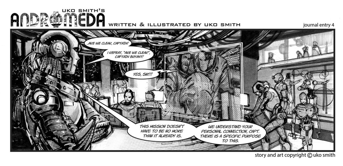 UkoSmith's tweet photo. Hope you enjoy! #art #comics #sequentialart #comics #creatorowned #andromeda #comicstrips #originalart #traditionalart https://t.co/O1nIOGxARu