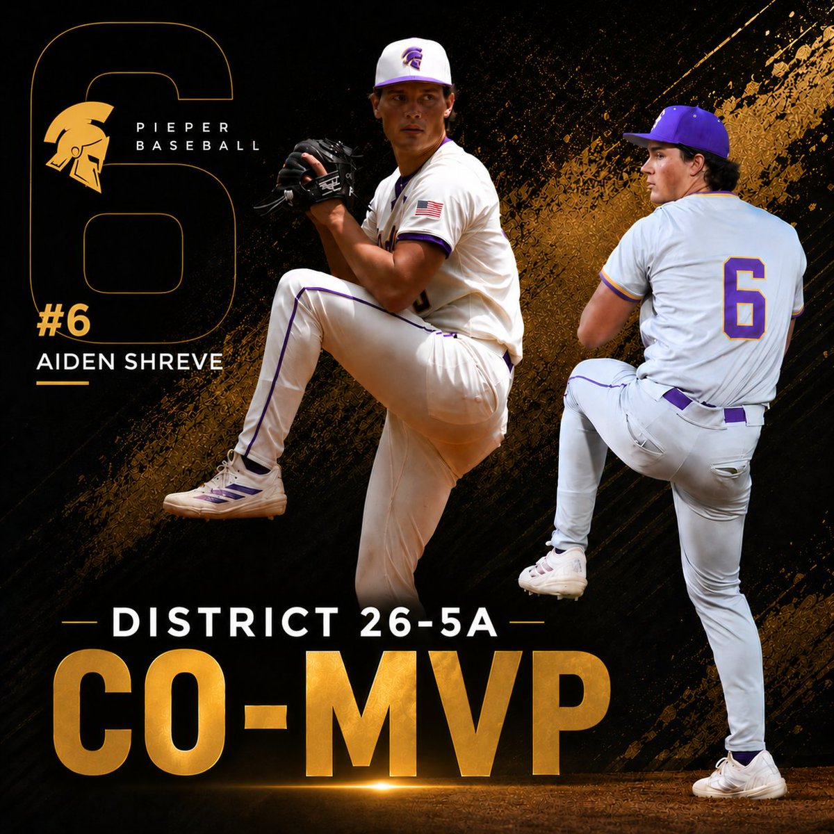 BaseballPieper's tweet photo. Huge Accomplishment!!!! Congratulations @AidenShreve6 on this award. You finished your high school career strong! @pieperhsempire @PieperHS @coachesalas @BaylorBaseball @cisdnews https://t.co/wkRQ16nviN