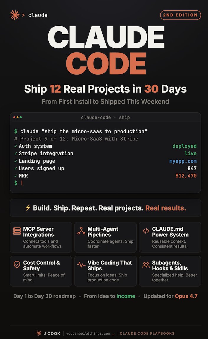 frontrunjohn's tweet photo. boom 2nd edition is live:

- Claude Code Ship 12 real projects in 30 days
- Real tutorials.
- # 3 best seller in library the people are craving actual working examples not slop. 🔥

https://t.co/8HQfHJQc35
