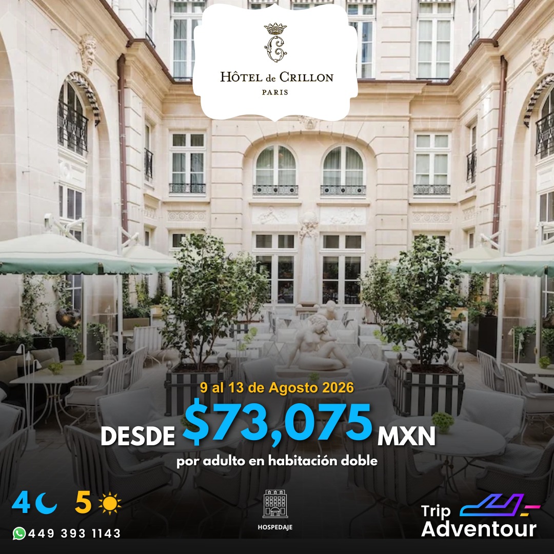 trip_adventour's tweet photo. ✈️ ¡𝐑𝐞𝐬𝐞𝐫𝐯𝐚 𝐚𝐡𝐨𝐫𝐚 𝐲 𝐚𝐬𝐞𝐠𝐮𝐫𝐚 𝐭𝐮𝐬 𝐯𝐢𝐚𝐣𝐞𝐬 𝐜𝐨𝐧 𝐬𝐮́𝐩𝐞𝐫 𝐭𝐚𝐫𝐢𝐟𝐚𝐬! 🏝️

✅ Aparta tu viaje y paga poco a poco. 
⚠️ 𝐀𝐩𝐥𝐢𝐜𝐚𝐧 𝐑𝐞𝐬𝐭𝐫𝐢𝐜𝐜𝐢𝐨𝐧𝐞𝐬*

📍París - Francia 🇫🇷

📱 WhatsApp ==>  +524493931143 &amp; +524494142649

#TripAdventour https://t.co/IxS8la5Z9A