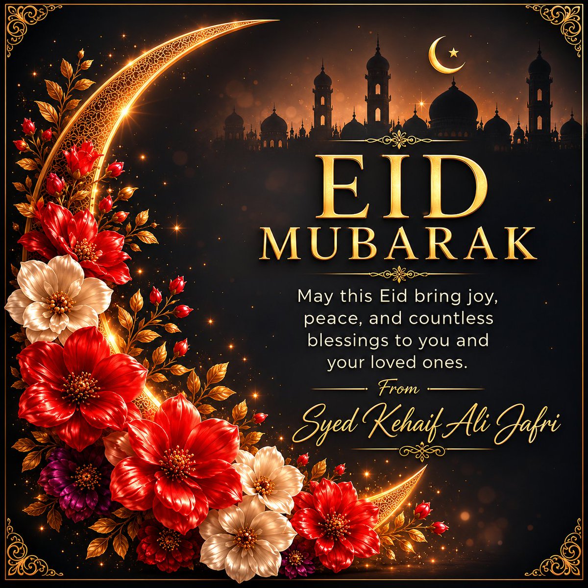 KEHAIFJAFRI's tweet photo. Eid Mubarak 2026 🌙✨
May Allah fill your life with happiness, peace, and endless blessings. https://t.co/QK1ARMqqhr